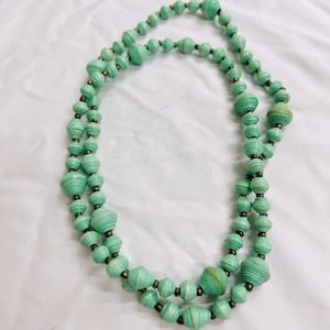 Mint Green Bead Necklace